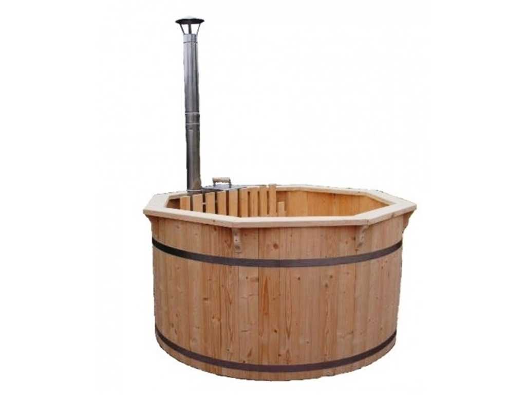 Wooden hot tub with stove - incl. cover