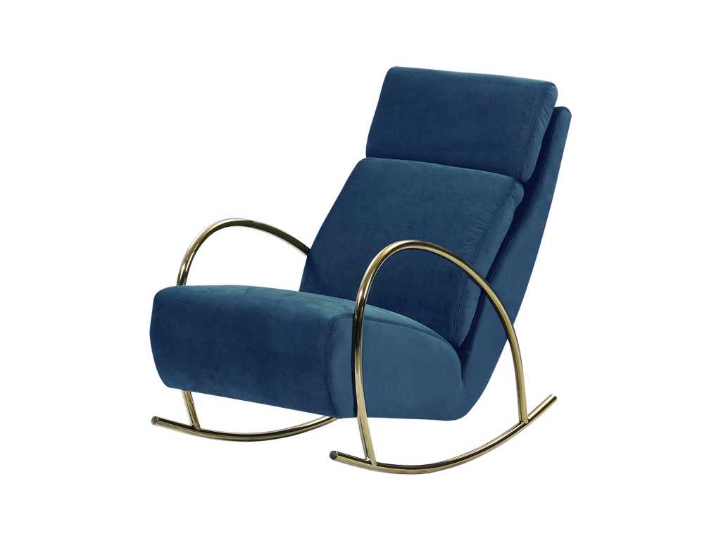 1x Swing chair velvet blue