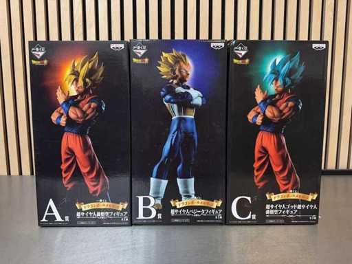 Banpresto - Super Saiyan Son Goku / Super Saiyan Vegeta / Super Saiyan God Super Saiyan Super Saiyan Son Goku - Dragon Ball Super Collection Figure (3x)