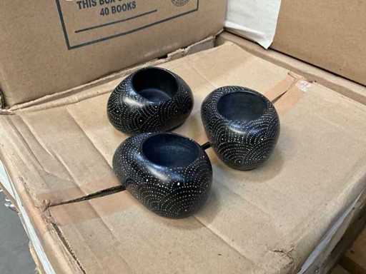 Fair Trade Waxinelichthouder steen Stip Ø5cm hoog (195x)