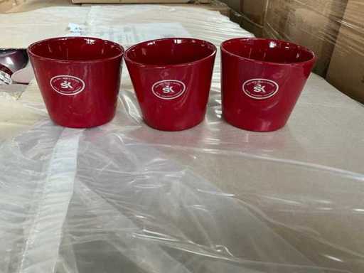 Partij Dallas Bordeaux GLZD H8,5xØ10,5/7,8cm (825x)