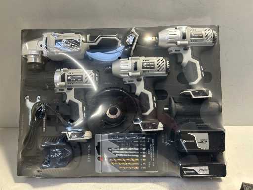 Stahlgruppe - 4 in 1 Kombipack - Akku-Werkzeugset