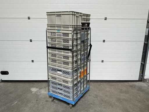 Enrouler un contenant avec caisses