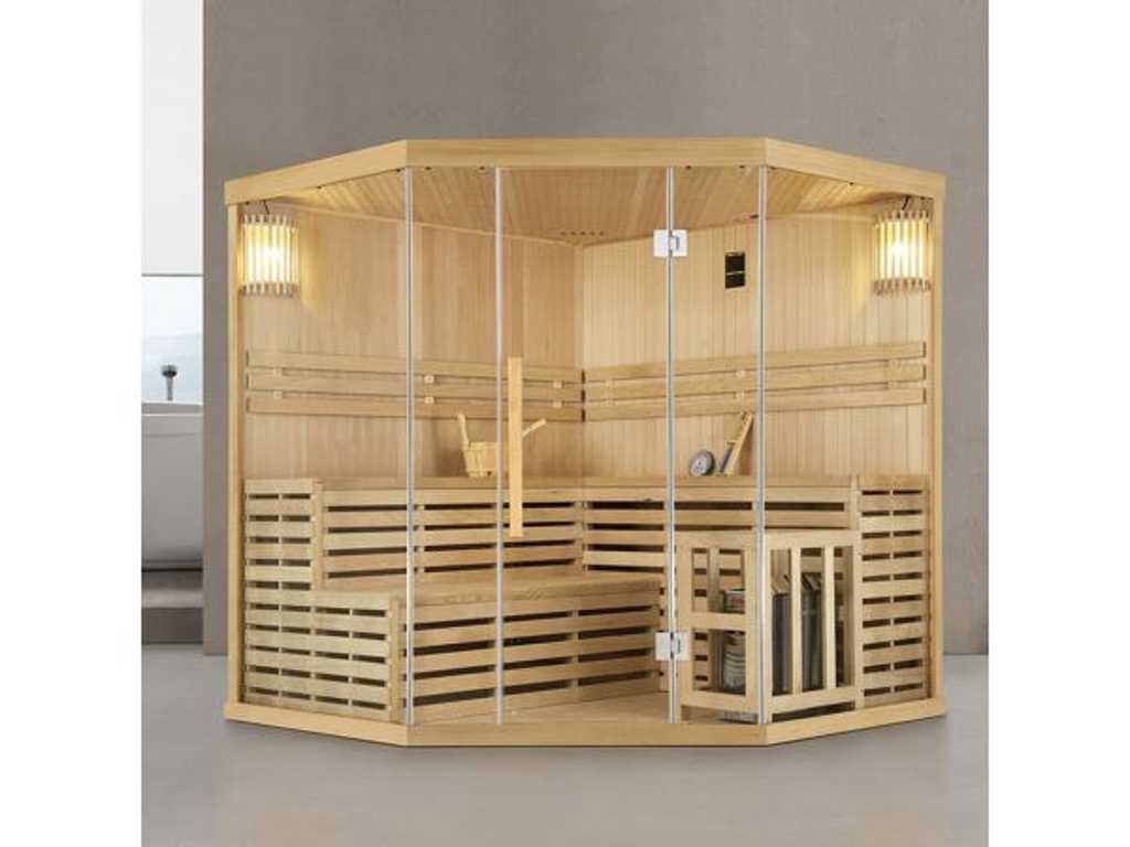 Cabine de sauna  Espoo 200 premium avec four Harvia