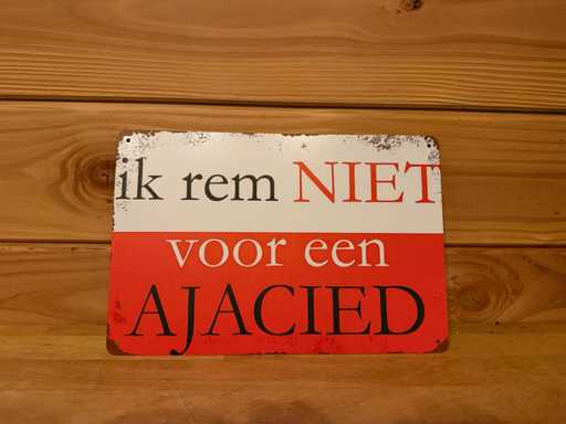 Metalen reclamebord 30x20cm