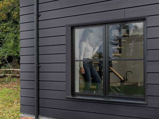 Cèdre - Bois de genoux - Bande de façade - Gris ardoise - 360x190x1 cm (130x)