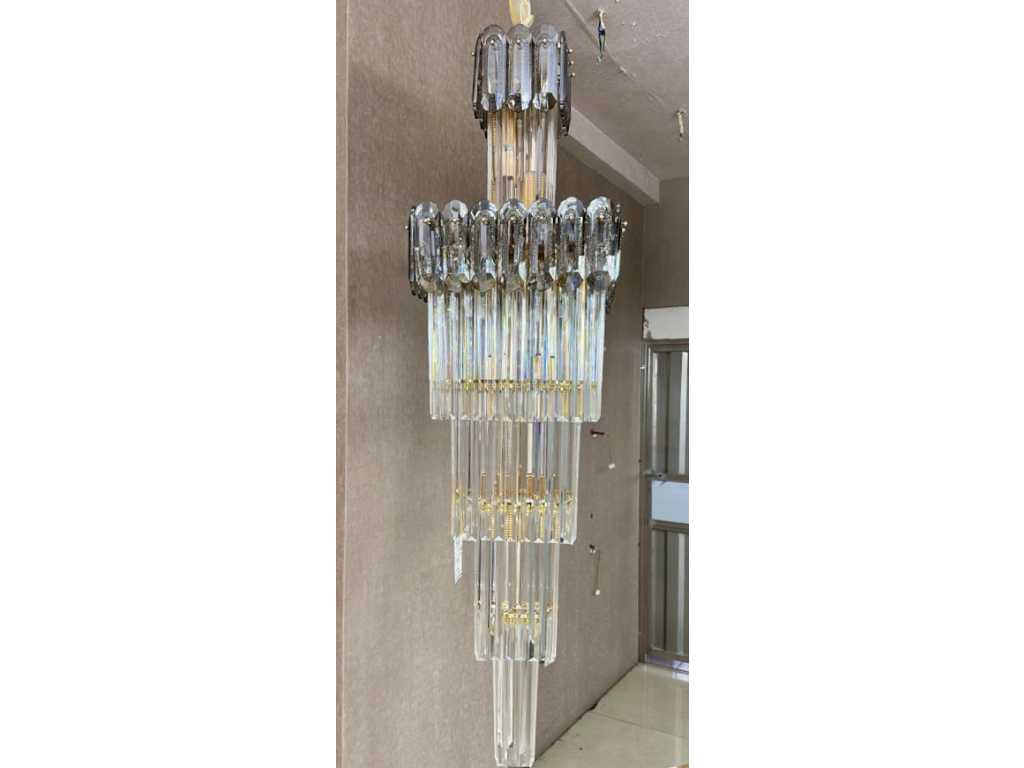 Angular crystal chandelier 