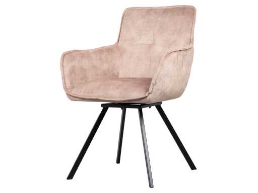 Design chair taupe velvet (6x)