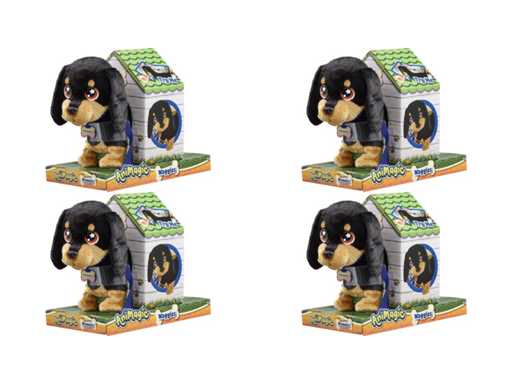 Animagic Waggles Cuddle Dog - Black - Interactive Cuddle - Walk and communicate with Waggles