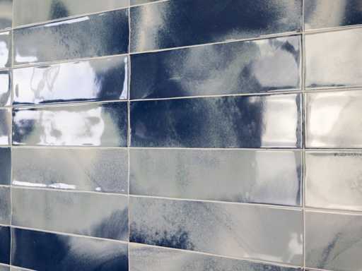 Płytki ścienne 48m2 Błękit polarny błyszczący 7,5x30cm