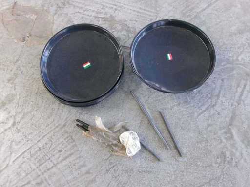 Hungarian. Fire bowl, without feet, approx. 35 cm, as good as new (U3) (6x)