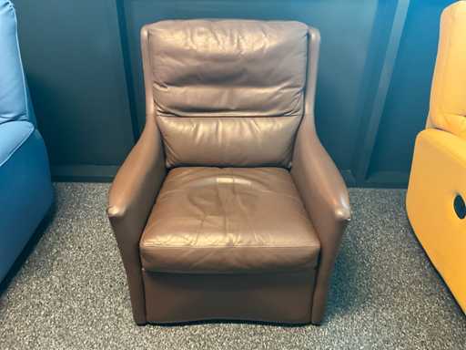 Vintage lederen relaxzetel (4x)