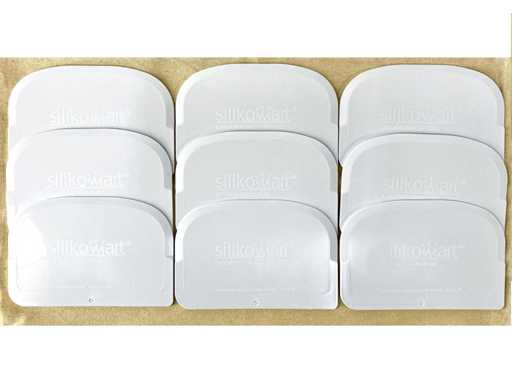 *NOU* Silikomart Scraper pentru aluat, materiale de brutărie albe din plastic, carduri pentru aluat, raclete de bucătărie, gadgeturi de bucătărie, articole casnice (600 de unități)