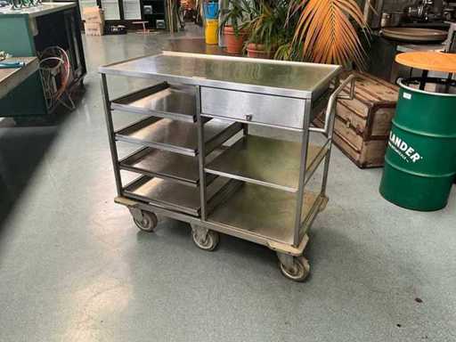 Dishwasher baskets clearing trolley