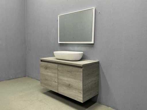 Detremmerie – Romantischer Eichenfurnier – Badezimmermöbel-Set 120 cm