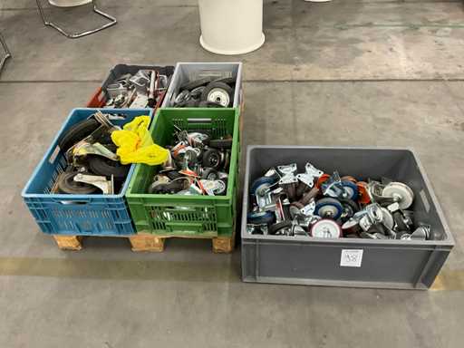 Partij wielen + zwenkwielen