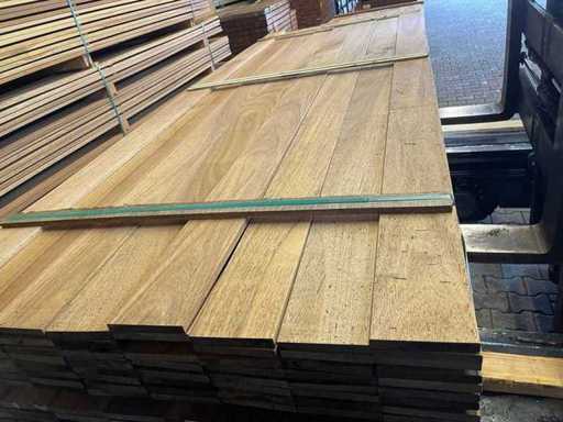 Assi in teak della Guyana Grado Rurale Pianeggiato 3000x140x18mm (138x)