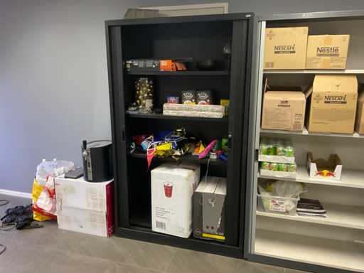 Sliding door Filing cabinet without content