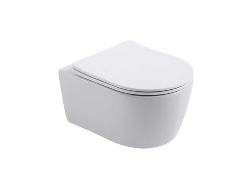 PRO SUSPENSION TOILET RIM-OFF + SEAT - WHITE - Toilet