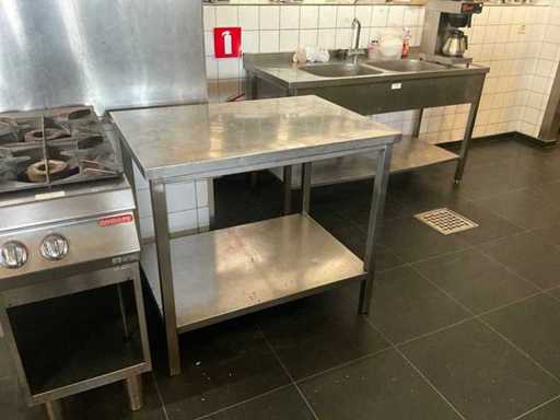Stainless steel work table