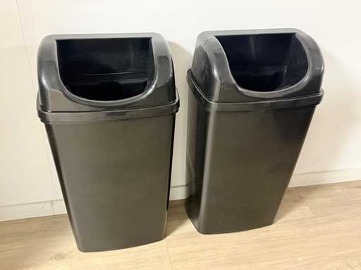 Waste bin 2 pieces. Black.