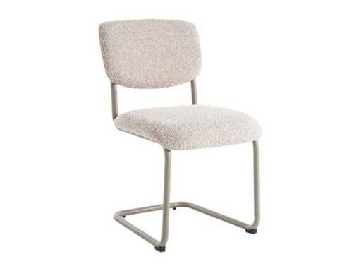 fonQ - Fero Eetkamerstoel - Boucle - Taupe - Eetkamerstoel (6x)