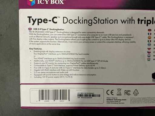 Icy Box Type-C Docking Station con tripla uscita video