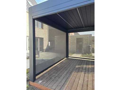 Garraf - Screen voor Terrasoverkapping lengte 3m (Louvre dak)
