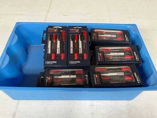 Set di penne a sfera Red Bull Racing Max Verstappen 4 pezzi (24x)