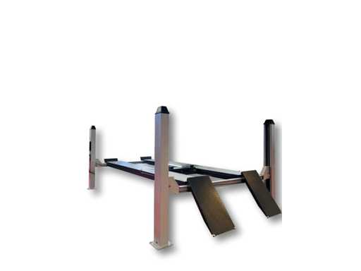 2025 TyreON TPL5500A – 4-Mast-Ausrichtungshebung 5T mit Luft-Hydraulik-Rollenheber (2,5T) und LED-Spurbeleuchtung