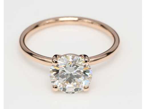 Anello in oro rosa 18 carati con 3,00 carati crt. diamante