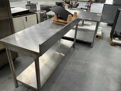 Table de travail en acier inoxydable (2x)