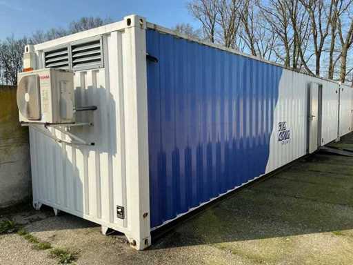 40-stopowy kontener do pielęgnacji/biura sześciennego z hydraulicznym systemem poziomowania – w pełni wyposażony