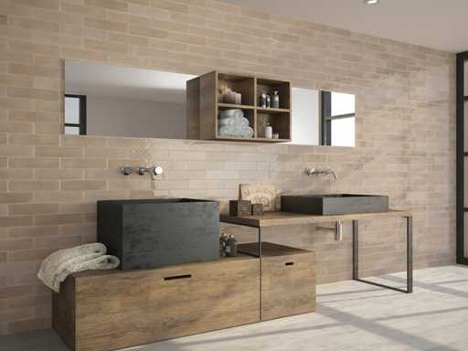 Carrelage mural 48m2 Coral Vison brillant 7,5x30cm