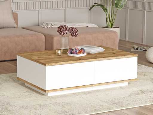 Table basse - Pin AtLantique, blanc
