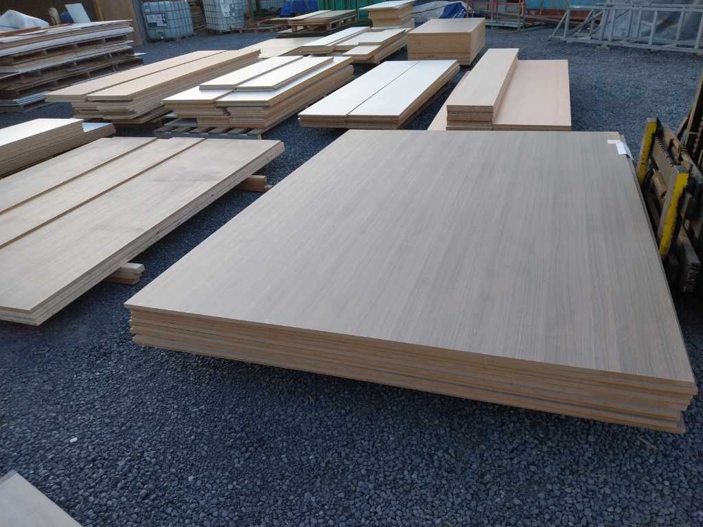 Batch of wood and panel material