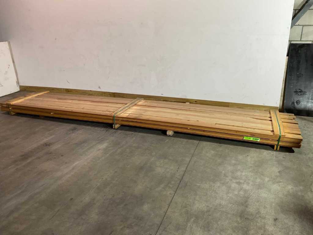 Douglas plank - met mes en groef 500x9,5x1,8 cm (35x)