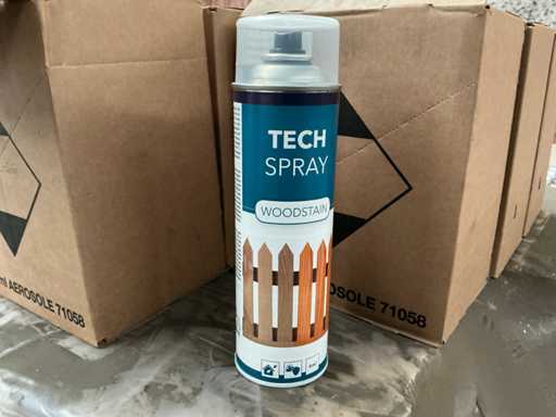 Tech Spray Woodstain Spuitbus transparante houtbeits (30x)