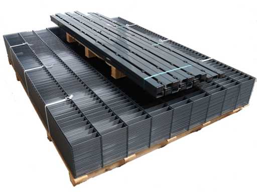 Gard cu plas? dubl? - 62,5 m m, 8/6/8 mm, în?l?ime 2,03 m