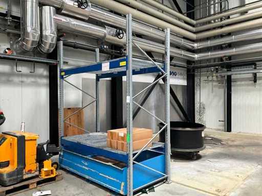 Palletrek met lekbak zonder kartonnen dozen