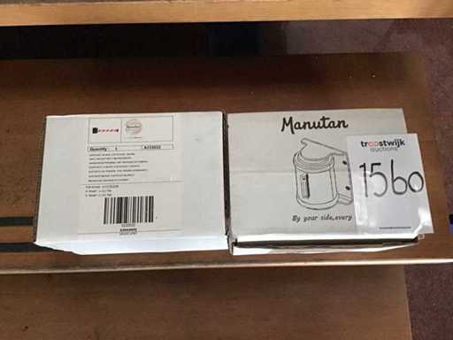 Manutan A133533 Wandhalterung mit rot/weißem Riemen (2x), unbenutzt