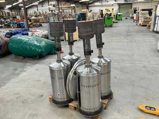 Różne grzejniki tarasowe (4x)