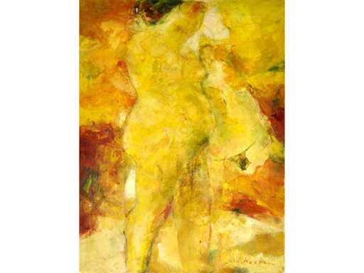 Paul Hugo ten Hoopen - Danaë - olie op doek - 80x60 cm 