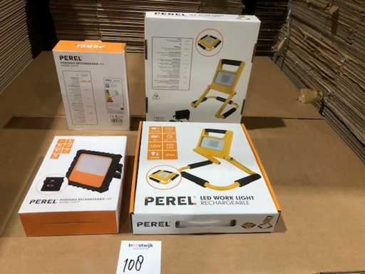 Perel - Lampada da costruzione (4x)