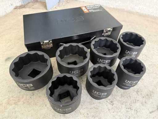 JCB 12-point impact socket set 46 - 75 mm
