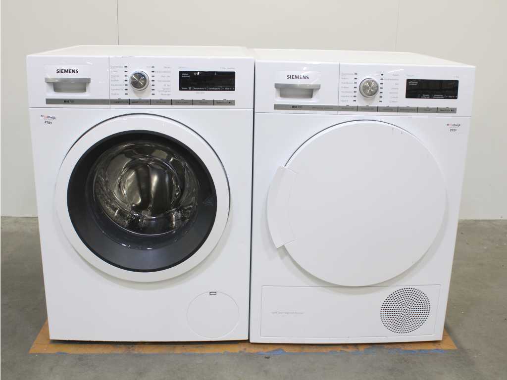 Siemens iQ700 iSensoric aquaStop Washer & Siemens iQ700 iSensoric selfCleaning Condenser Dryer