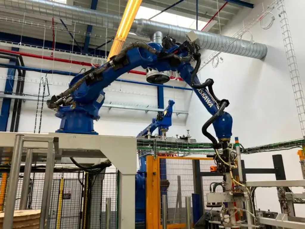 Selection of handling robots, palletizing systems, conveyors and electronics
