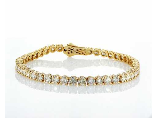 Armband aus 14 kt Gelbgold mit 8,18 ct Diamant Natur