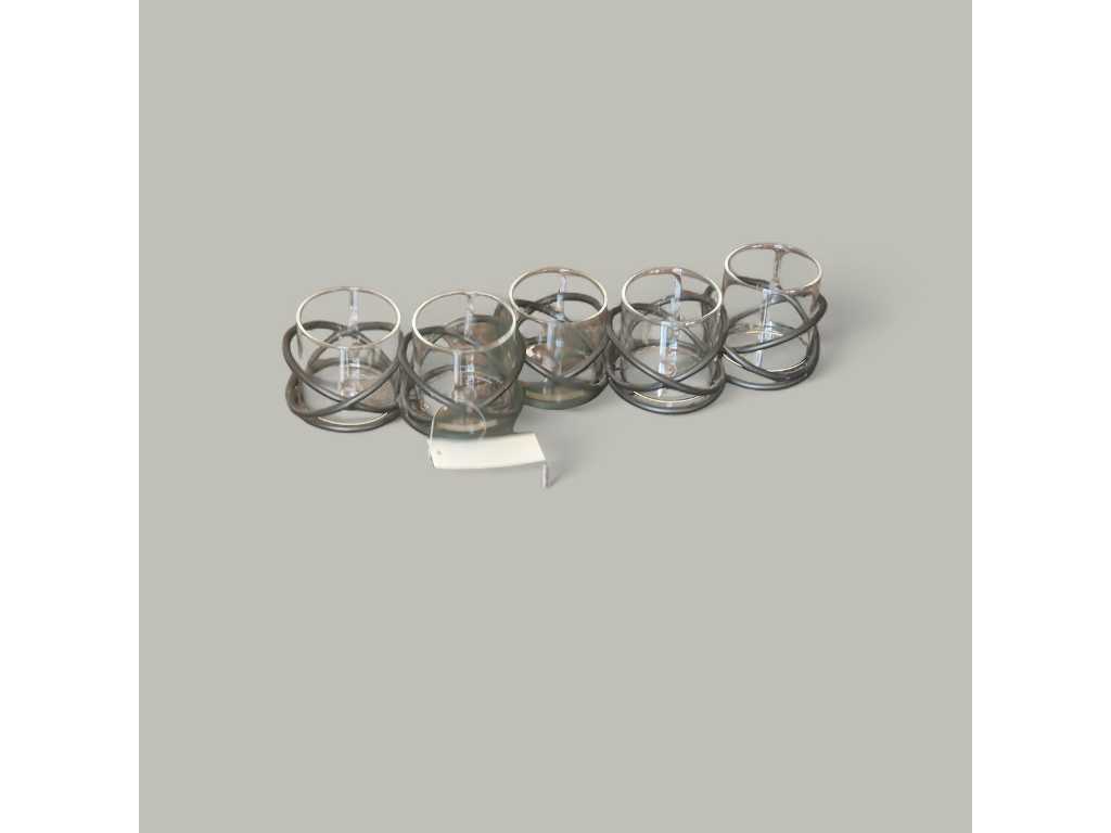PR Interiors - Suport tealight metal Latina 30x10x10H - Decorarea peretilor (4x)