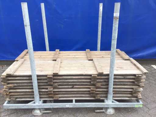 Assi del pavimento in legno (18x) 2 x 0,5 pollici con cavalletto